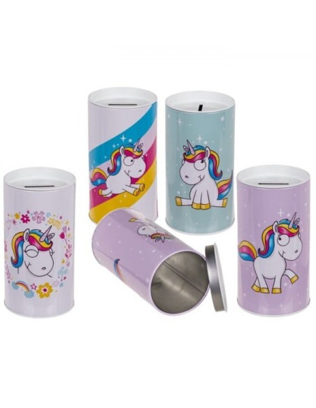 Hucha metálica unicornio