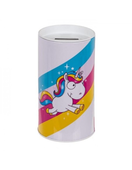Hucha metálica unicornio