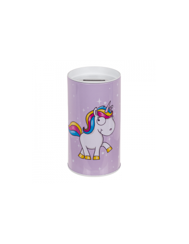 Hucha metálica unicornio