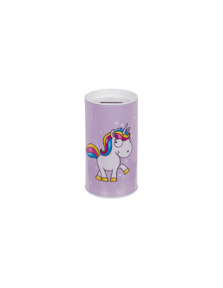 Hucha metálica unicornio