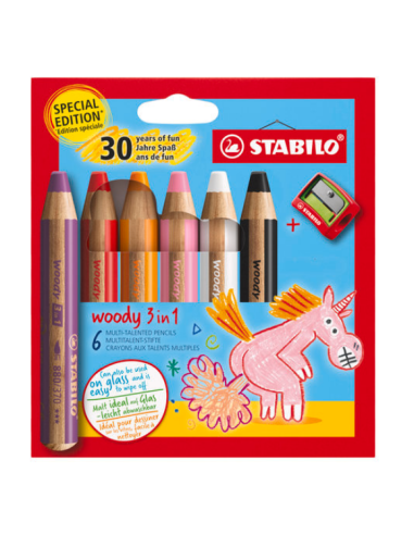 Lápiz Woody Stabilo 3 EN 1 Edición Unicornio