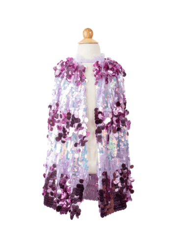 Capa de lentejuelas moradas de la Quinta Avenida