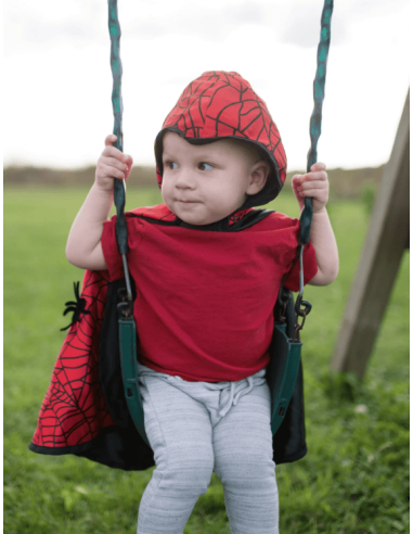 Capa reversible de murciélago araña para bebé