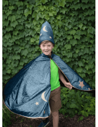 Capa y sombrero de mago de la noche estrellada 5-6