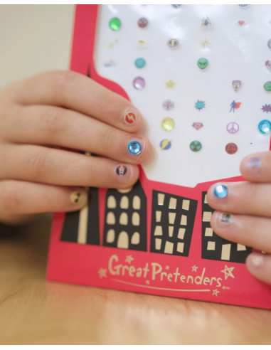 Pegatinas de superhéroes para uñas