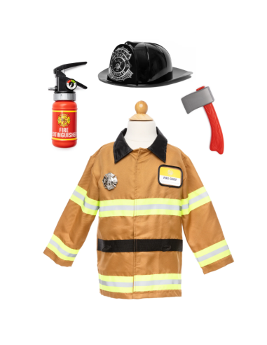 Conjunto de bombero color canela con accesorios