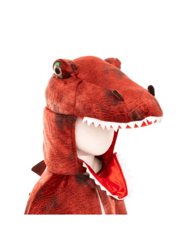 Capa de T-Rex Grandasaurus roja y negra con garras