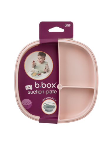 Plato 2 en 1 con ventosa y compatimentos extraíbles B.Box - Blush