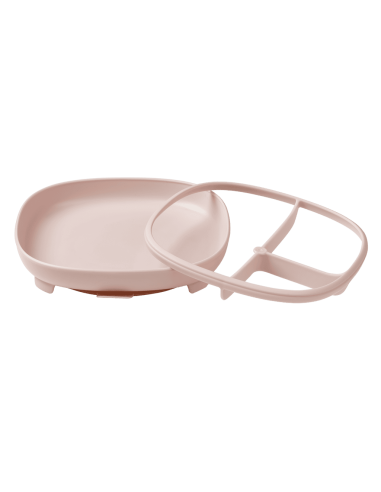 Plato 2 en 1 con ventosa y compatimentos extraíbles B.Box - Blush