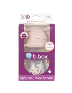Taza con pajita flexible con pesa B.Box - Blush 2