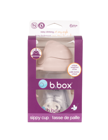 Taza con pajita flexible con pesa B.Box - Blush