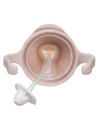 Taza con pajita flexible con pesa B.Box - Blush