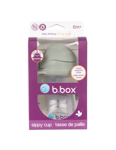 Taza con pajita flexible con pesa B.Box - Sage