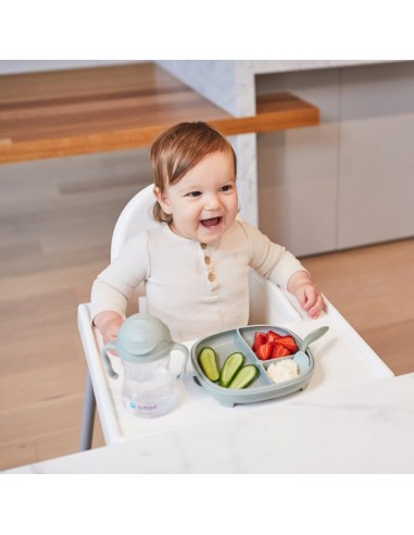 Taza con pajita flexible con pesa B.Box - Sage