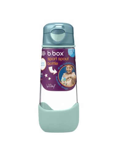 Botella de tritán con boquilla y asa 600ml B.Box - Emerald Forest