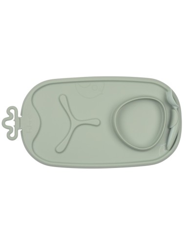 Bandeja silicona Roll + Go B.Box con cuchara - Sage