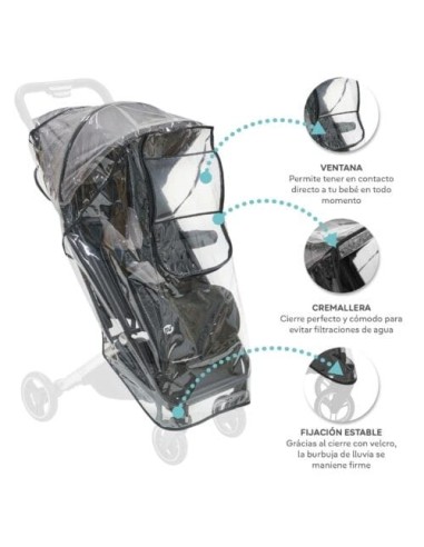 Burbuja de lluvia Universal para carrito de bebé