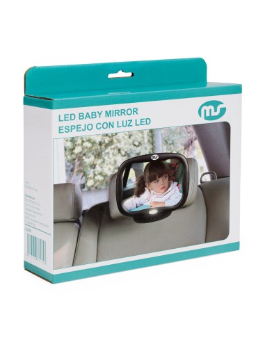 Espejo retrovisor con luz silla bebe
