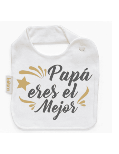 Pack día del Padre con la frase "Papá eres el Mejor" - Chupete + Babero + Body