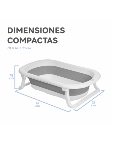 Bañera plegable para bebé con cojín de baño Rosa