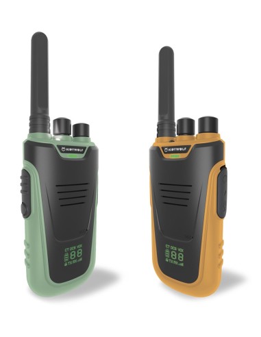 Walkie Talkies recargables Kidytalk verde y naranja - Kidywolf