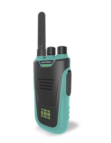 Walkie Talkies recargables Kidytalk natural y cian - Juegaconmigo