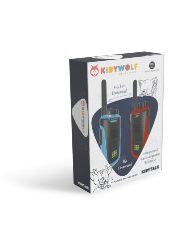 Walkie Talkies recargables Kidytalk Azul y Rojo - Juegaconmigo