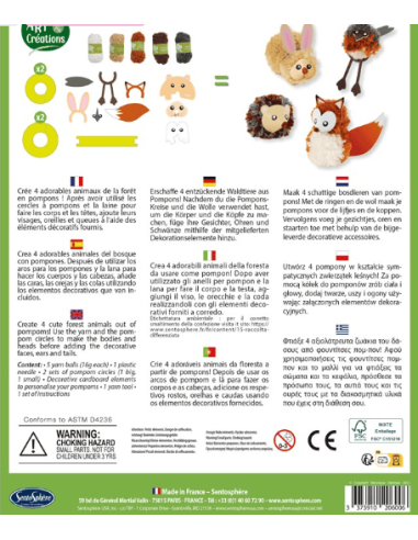 Animales con pompones