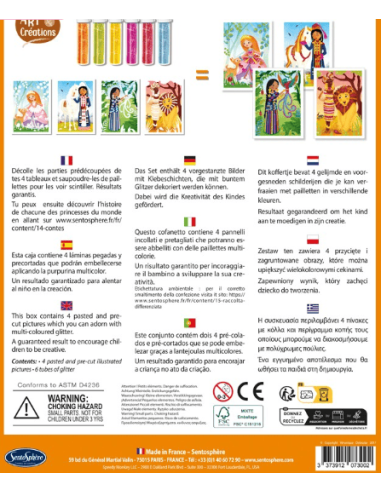 Pinturas con brillantina - Princesas