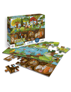 Puzzle 2*24 Piezas- Vida Arriba y Vida Abajo