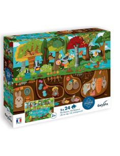 Puzzle 2*24 Piezas- Vida Arriba y Vida Abajo 2