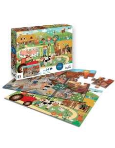 Puzzle 2 x 24 piezas - La Granja y EL Pueblo 2