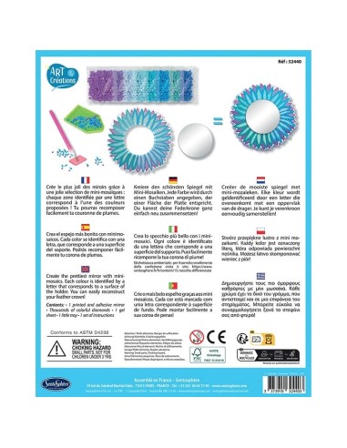 Mosaico Espejo Diamantes