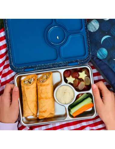 Fiambrera de Acero Inoxidable Yumbox Prêt - Twilight Blue Glitter