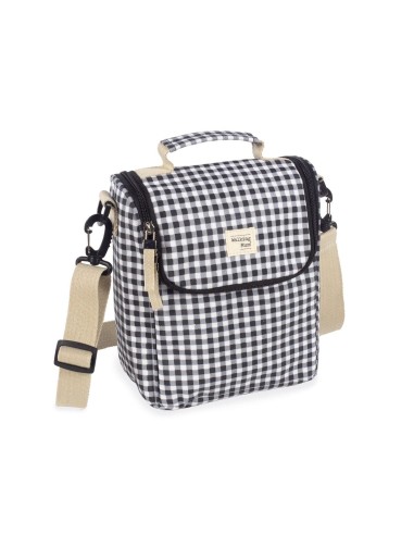 Bolsa comidas térmica I Love Vichy Negro