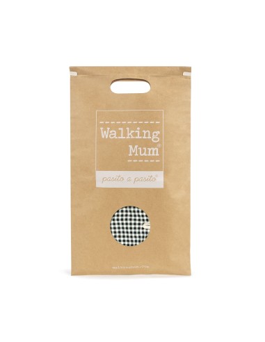 Colchoneta para silla de paseo I love vichy negra