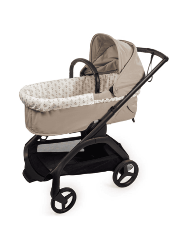 Cubre cuco gomas + Sábana ajustable cuco Botton Flores