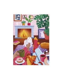 Puzzle Noche junto al Fuego 500 piezas Janod