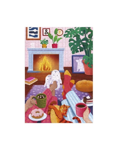 Puzzle Noche junto al Fuego 500 piezas Janod