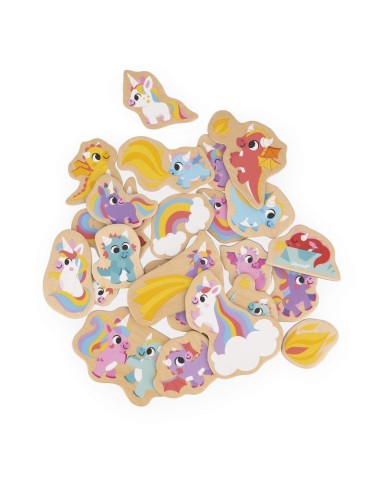 24 imanes Unicornios y Dragones Janod