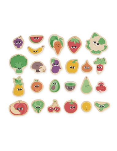 24 imanes Frutas y Verduras  Janod