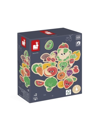 24 imanes Frutas y Verduras  Janod