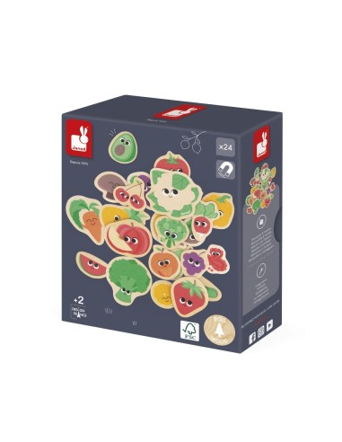 24 imanes Frutas y Verduras  Janod