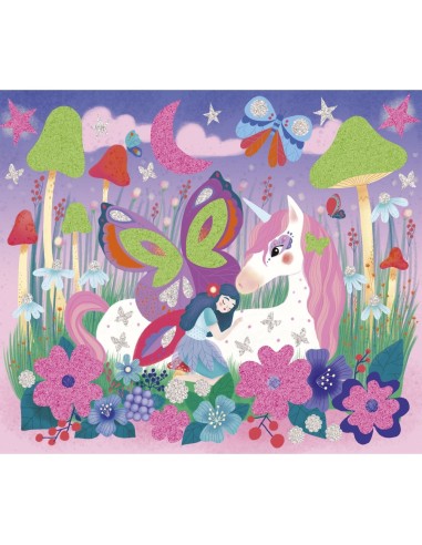Magic fairies - pegatinas de espuma y arenas fosforescentes Janod