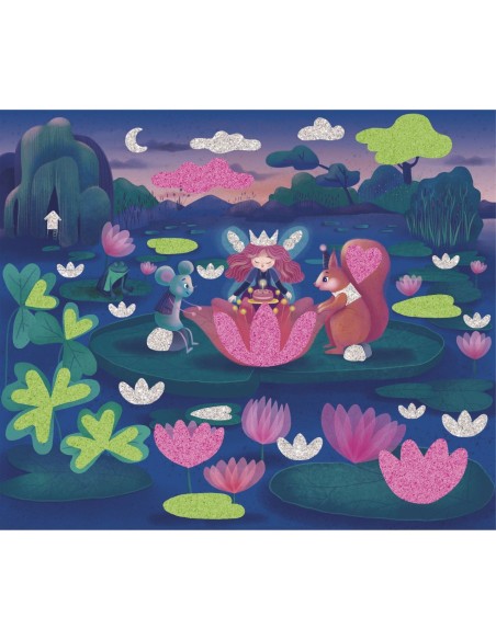 Magic fairies - pegatinas de espuma y arenas fosforescentes Janod