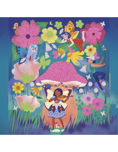 Magic fairies - pegatinas de espuma y arenas fosforescentes Janod