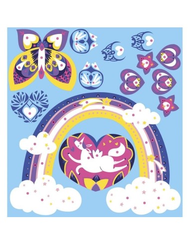 Multiactivi. 6 decoraciones de arcoíris Janod