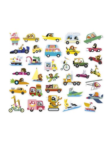 200 Pegatinas Vehiculos Janod