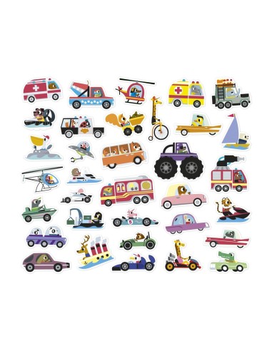 200 Pegatinas Vehiculos Janod