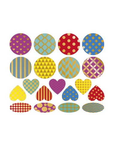 150 Pegatinas Formas Geométricas Janod